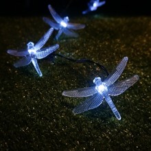 GV 30LT Waterproof Solar String Lights - Dragonfly Shaped LED Decoration for Holidays
