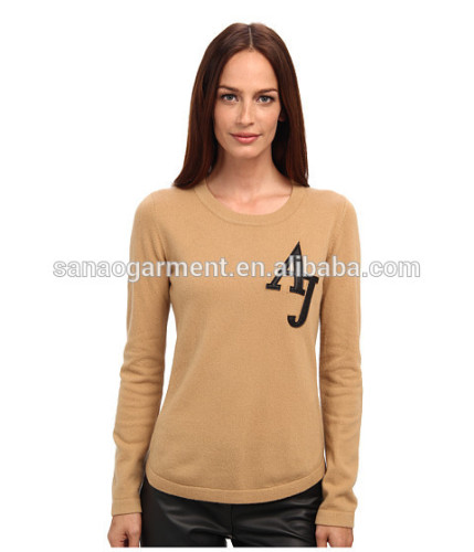 long sleeve Crew Neck Cashmere Sweater