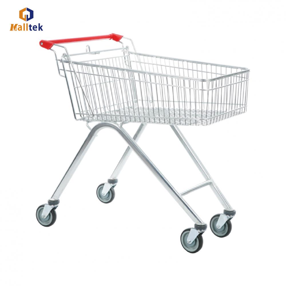 Nice Selling Grocery Zinc plated High Feet Trolley