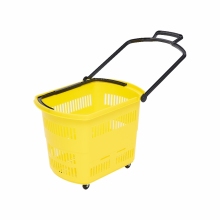 Four Wheel Pull Rod Hand Shopping Basket