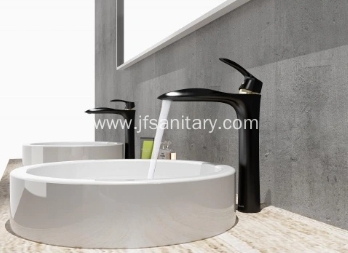 Industrial Black Taller Basin Sink Tap For Bathroom