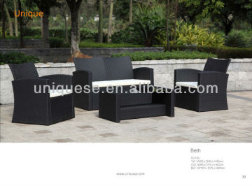 Alum rattan sofa set commercial furniture