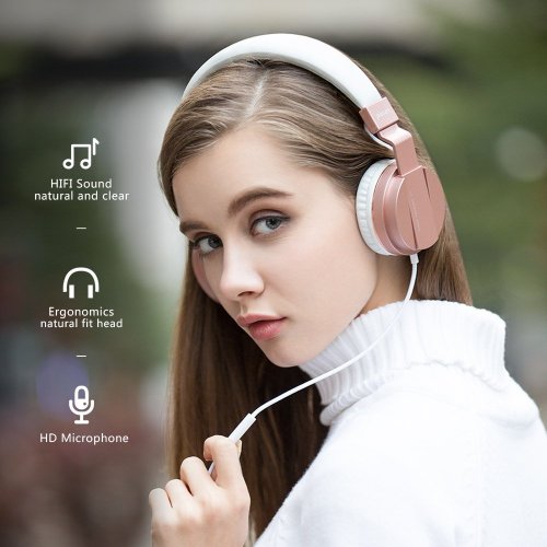 Wired headphones Mobile Phone Earphones Girl Headphones