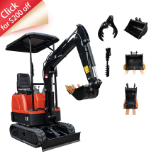 EURO V Emissions Compliant KATVO Mini Excavator - 1 Ton