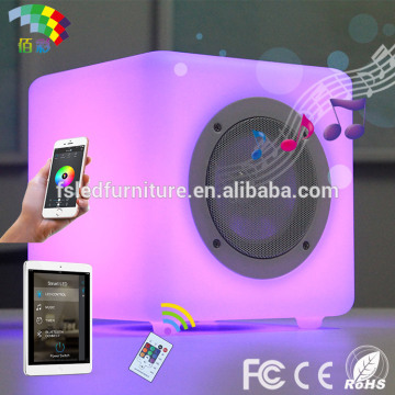 Rechargeable colorful music bluetooth led cube speaker