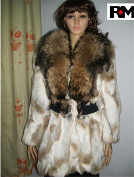 2014 Most popular ladies fur coats with fur hood