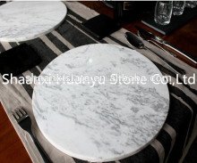 Round white marble Cheese Dishes