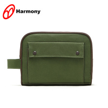 Army green 600D men shaving travel toiletry case