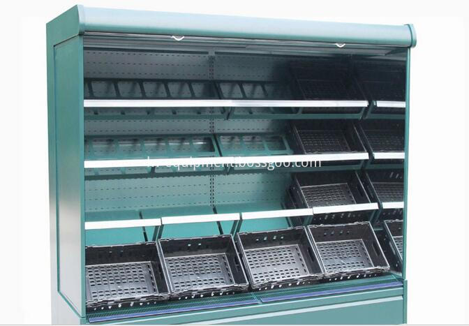 628L commercial Double glass door refrigerated showcase for supermarket