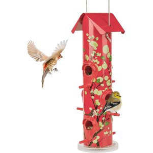 Tabung gantung Birdfeeder dengan 6 port makan