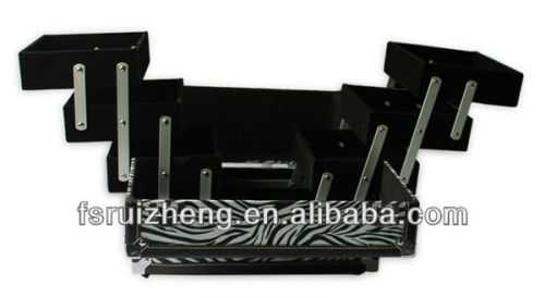 Aluminum Zebra Cosmetic make up bag organizer