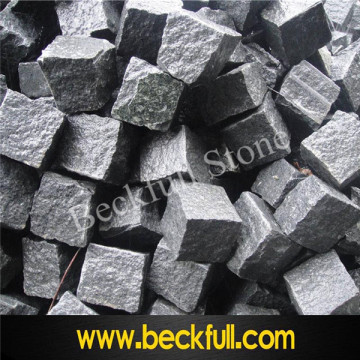 Natural Surface Granite Cube Stone;Dark Grey Granite Cube Stone