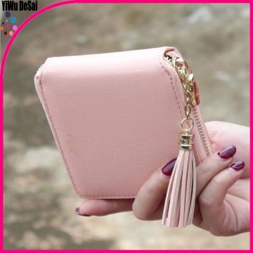 Short wallet zipper wallet tassel student fashion custom wallet