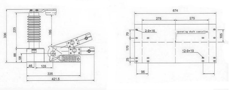 Indoor AC high voltage JN15 24kv earthing switch earth switch