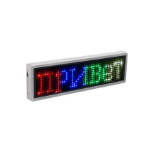 Rechargeable USB Programmable LED Name Badge with Scrolling Display