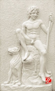 Carved marble wall art decoration