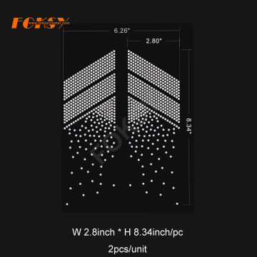 Wholesale Price Hotfix Cheer Bow Rhinestone Transfer