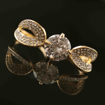 Elegant Two Finger Fashion Natural Crystal Rings Hot Sell