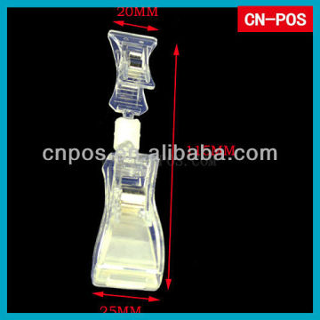 supermarket plastic clip sign holder for displaying