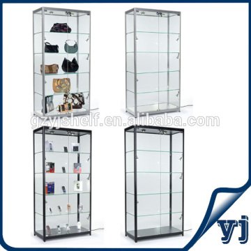 Glass dispaly cabinet aliminium alloy frame and MDF