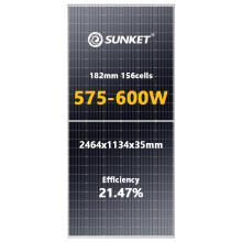 Mono 156Cells Half Cut Solar Panel 575 W 182 mm