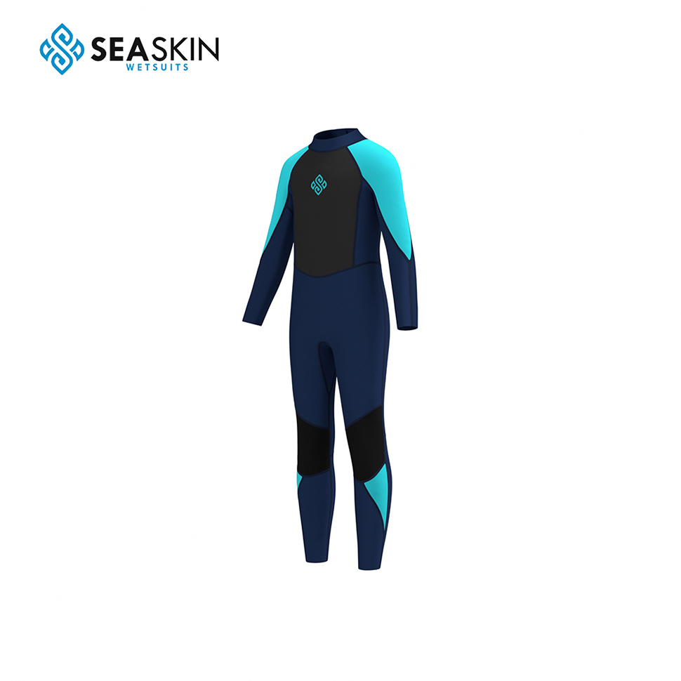 Wetsuit Neoprene Kanak -kanak Lengan Panjang Seaskin untuk melayari