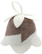 Wool Felt Sauna Hat 2mm White Russian Hat