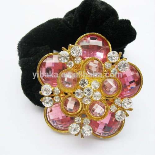 Fancy Broad Fabric Cloth Bowknot Hair Band with crystal shining accessories For Girls