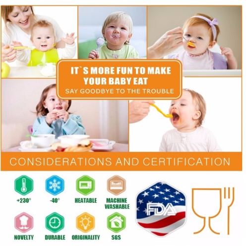 Muỗng Fork Set Baby Silicone mềm an toàn