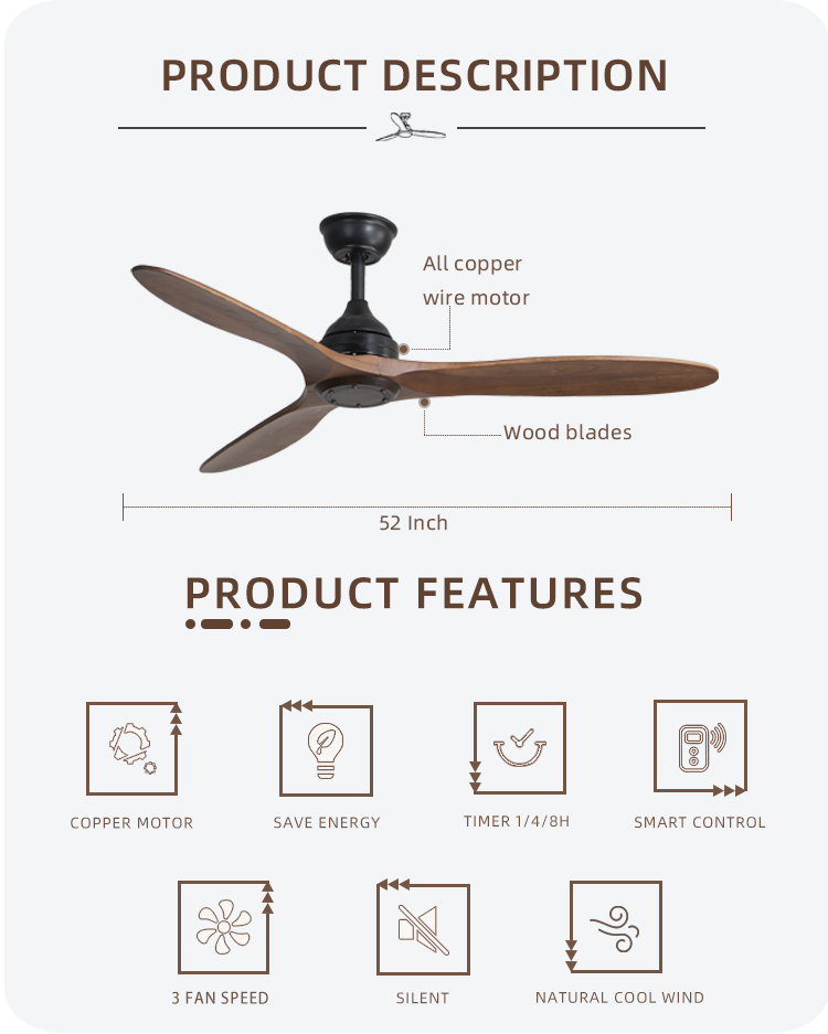 wood ceiling fan