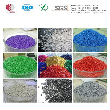 many kinds of PVC granules for plastic products