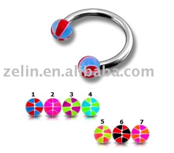 UV body piercing jewelry eyebrow ring