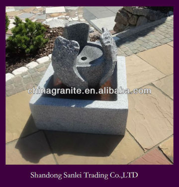 granite fountain with basin
