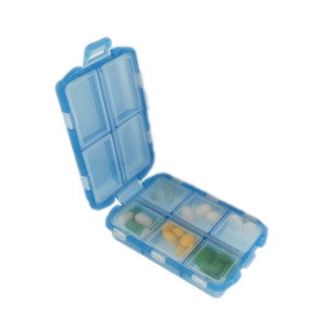 Folding Pill Organizer Box 10 Compartments