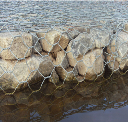 Galvanis heksagonal, kawat Mesh tenun Gabion Box