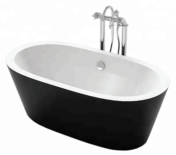 54 Inch Center Drain Bathtub Ellipse Freestanding Bathtub for Sale