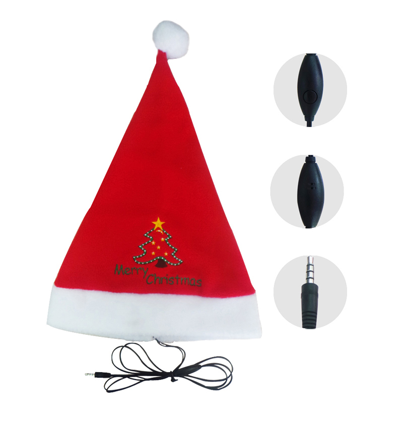 Christmas hat earphone