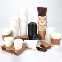 Customized printed single wall paper cup coffee paper cup packaging disposable paper cup
