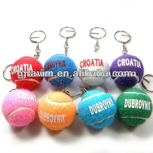 Tennis Ball Keychain or Tennis Ball Keyring