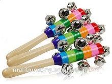 wooden rattle stick colorful rattle