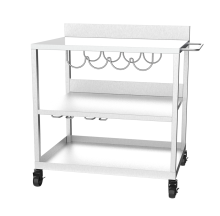 Stainless Steel Plancha Grill Trolley