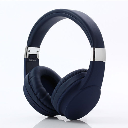 Auriculares bluetooth inalámbricos azules plegables populares