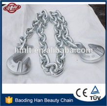 Top Quality G80 Galvanized Chain with eye Grab Hooks on Both End