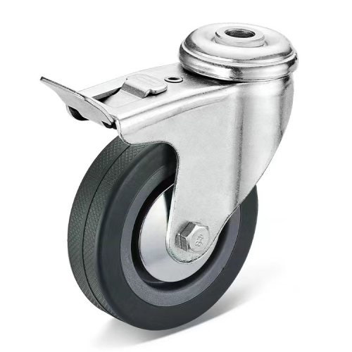 high quality Hole Movable Double Brake Casters