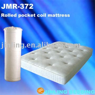 vacuum mattress with pocket coil spring can be rolled packing