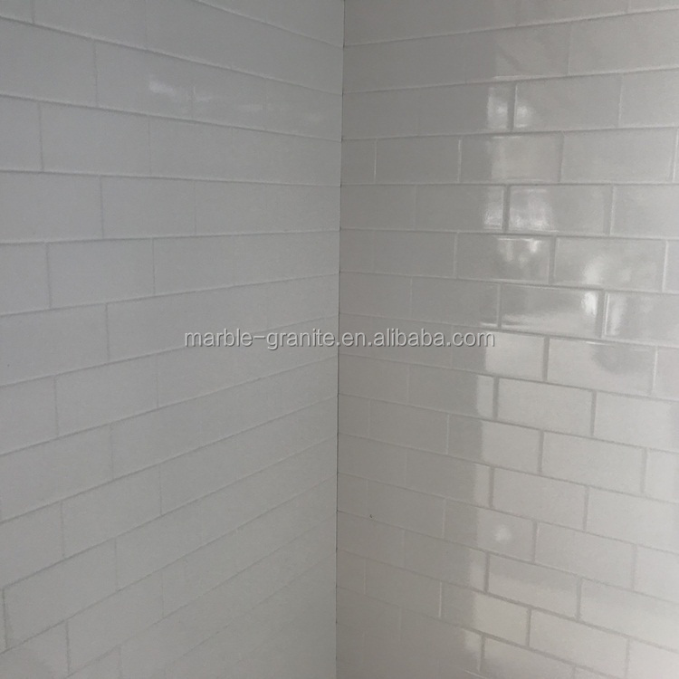 Solid Surface Sheet 3" x 8" Chevron Pattern Panel For Shower Wall Tub Surround