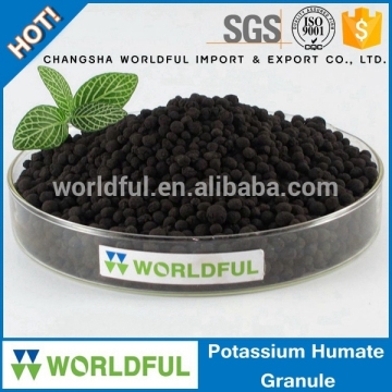 potassium humate crystals with high water solublity humus fertilizer / potassium humate