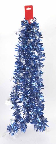 青いクリスマスの装飾ティンセル