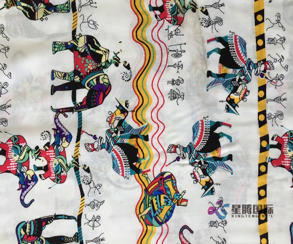 Unique Pattern 100% Rayon Printed Fabric