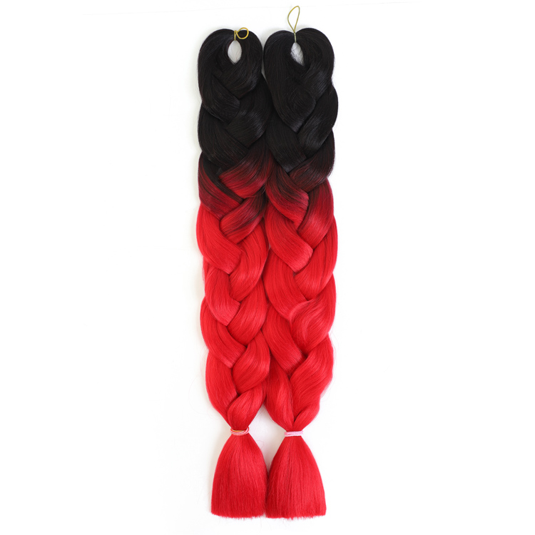 Wholesale Premium Fiber 32 Inch 330G Two Tone Color Synthetic Hair Jumbo Braid Wig